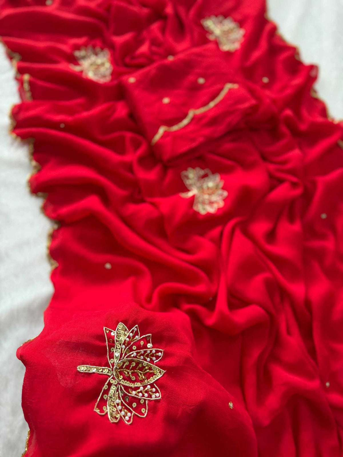 Vidhi Soft Gold Crush Designer Saree