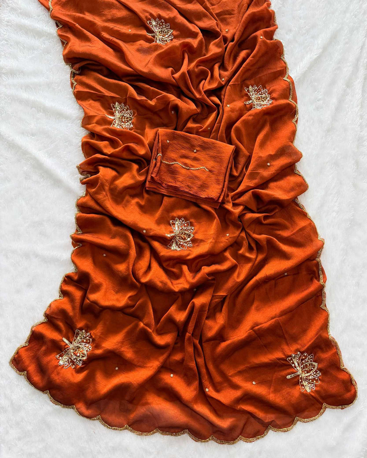 Vidhi Soft Gold Crush Designer Saree