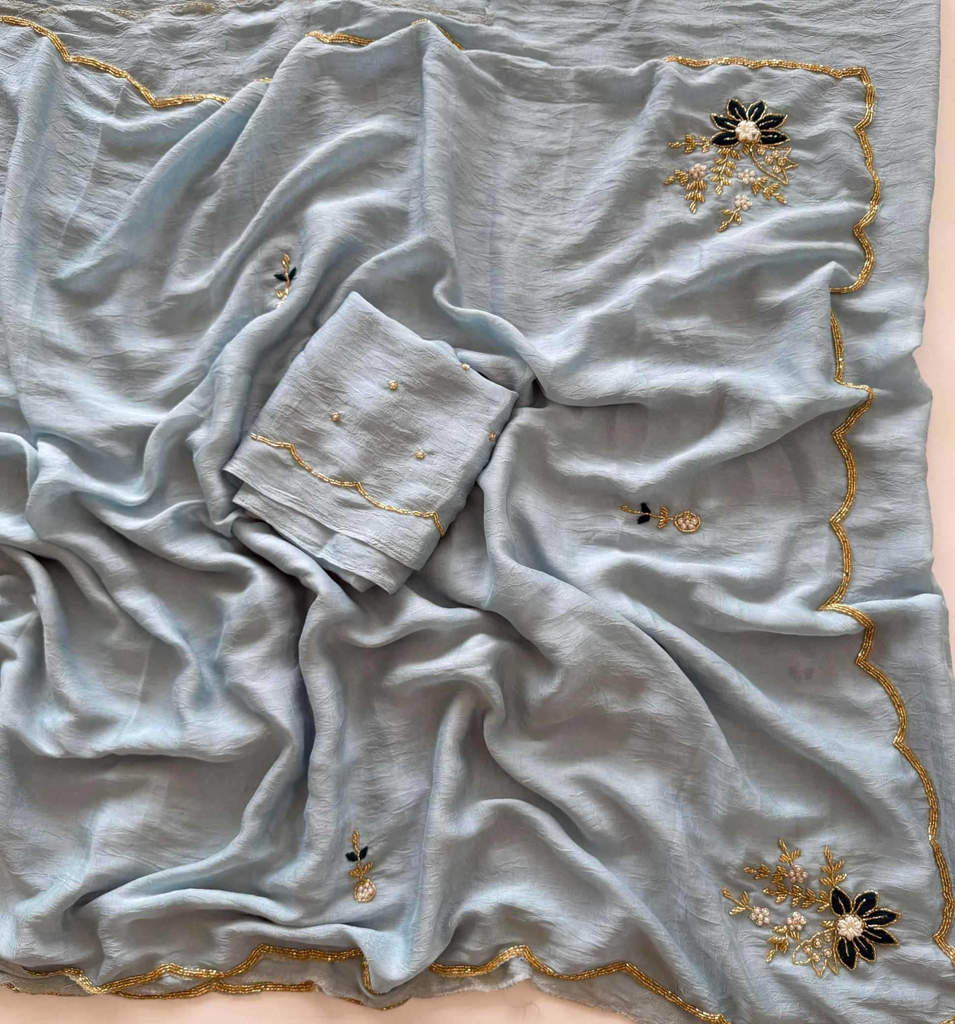 Soft Cursh Designer Saree