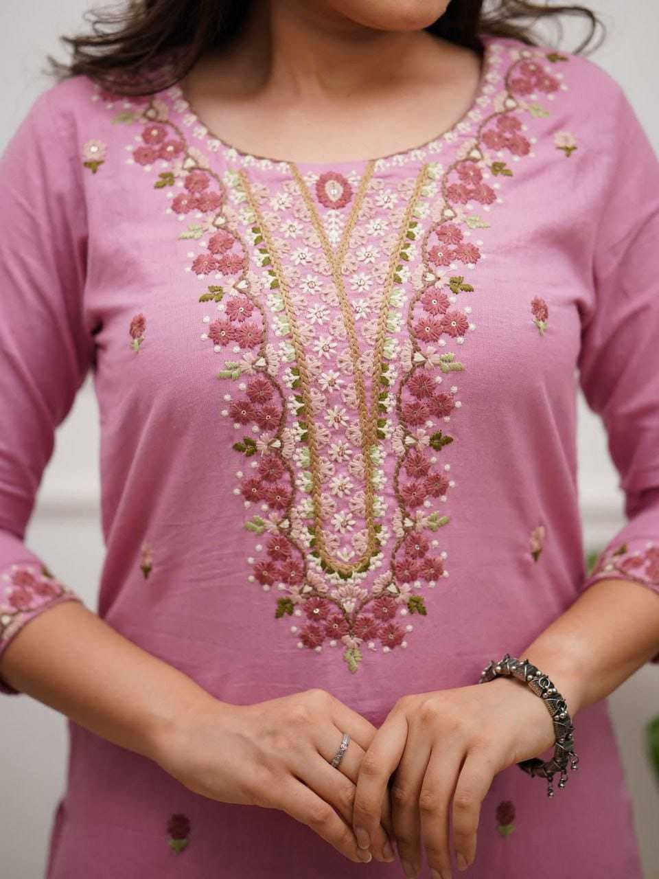 Cotton Designer Kurti in Pink