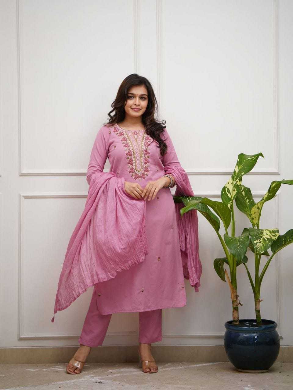 Cotton Designer Kurti in Pink