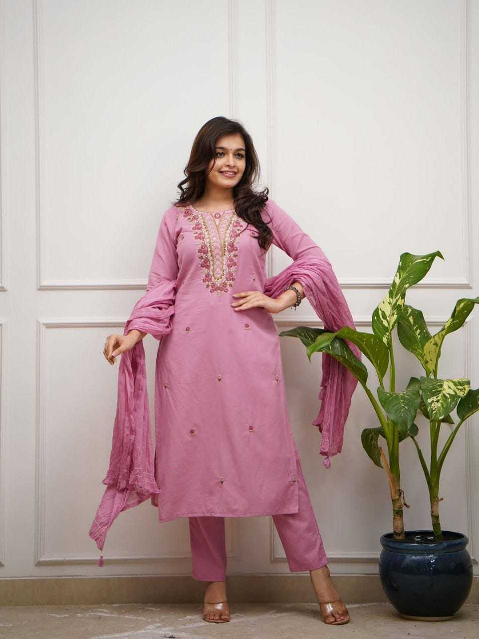 Cotton Designer Kurti in Pink
