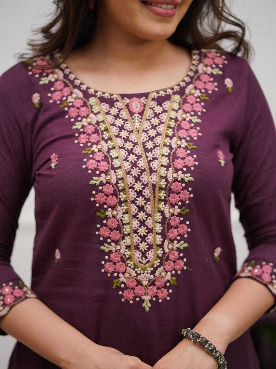 Cotton Designer Kurti in Pink