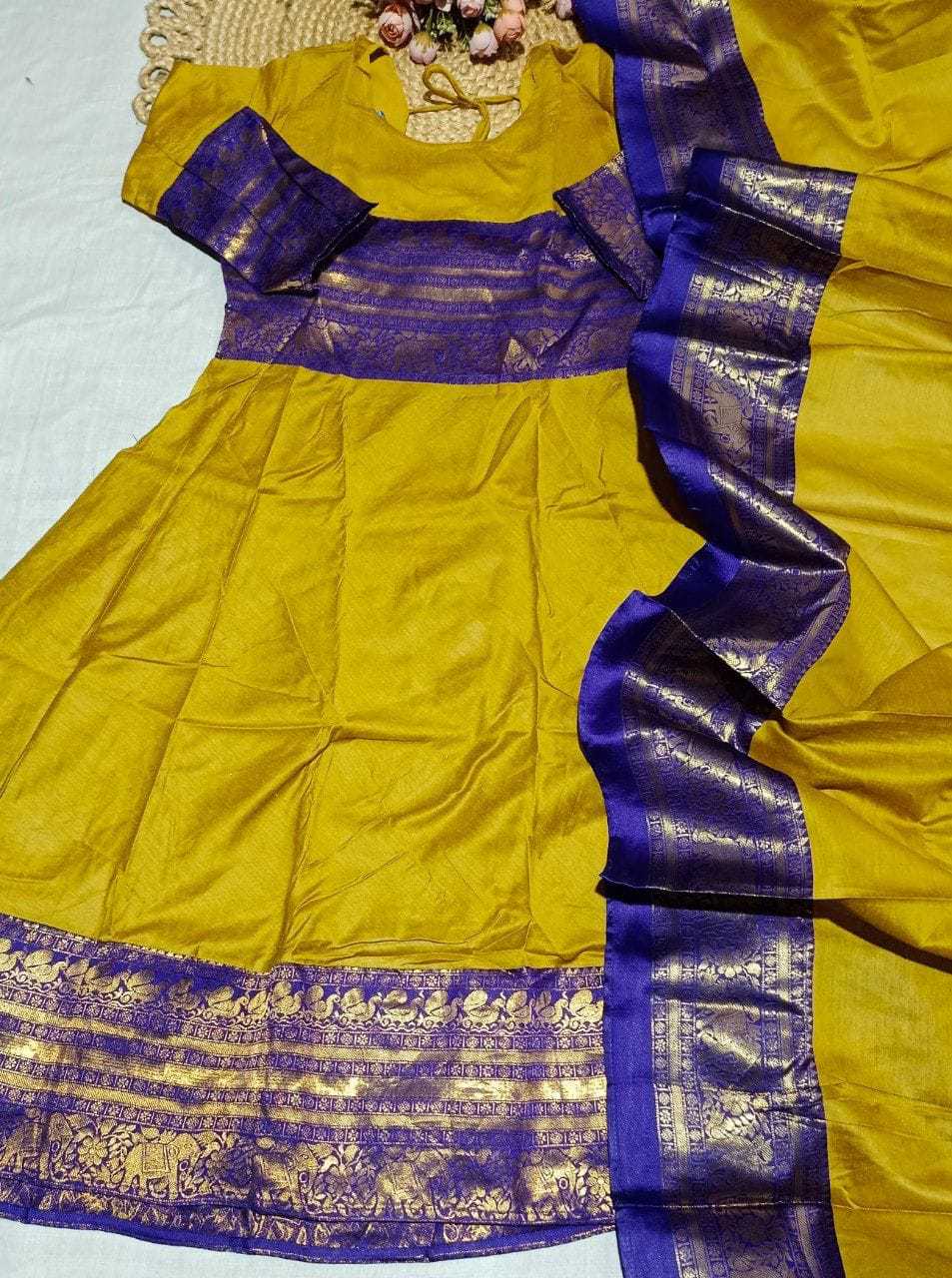 Cotton Festive Kurti in Purple
