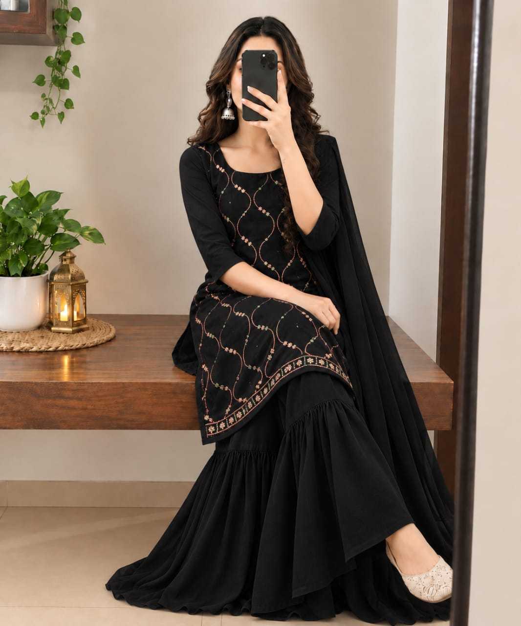 Georgette Sharara Salwar Suit