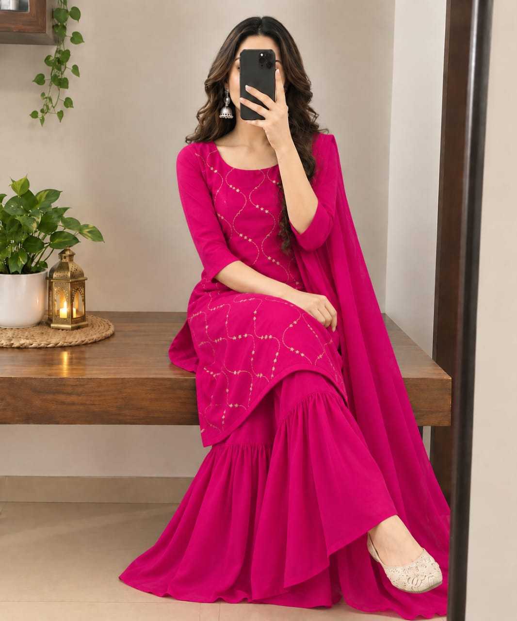 Georgette Sharara Salwar Suit