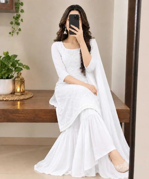 Georgette Sharara Salwar Suit