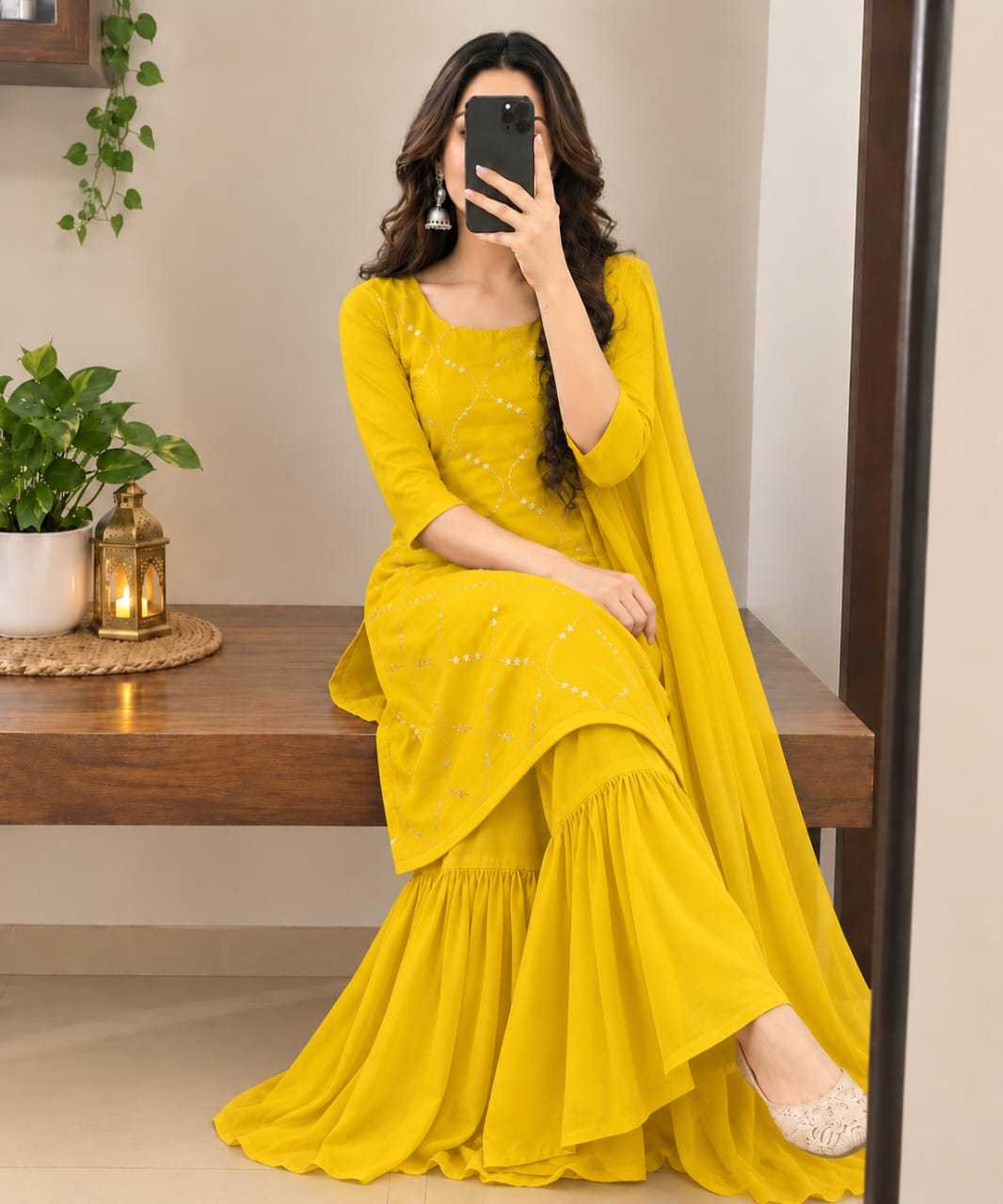 Georgette Sharara Salwar Suit