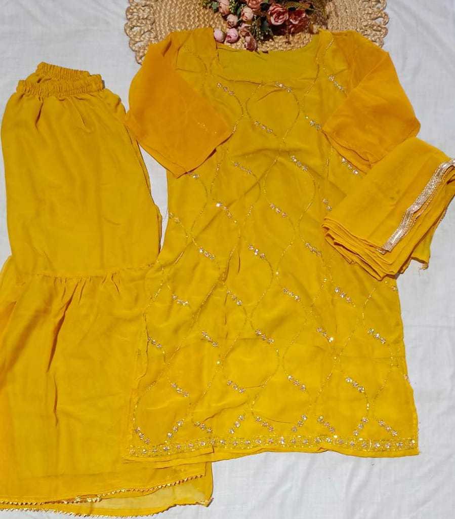 Georgette Sharara Salwar Suit