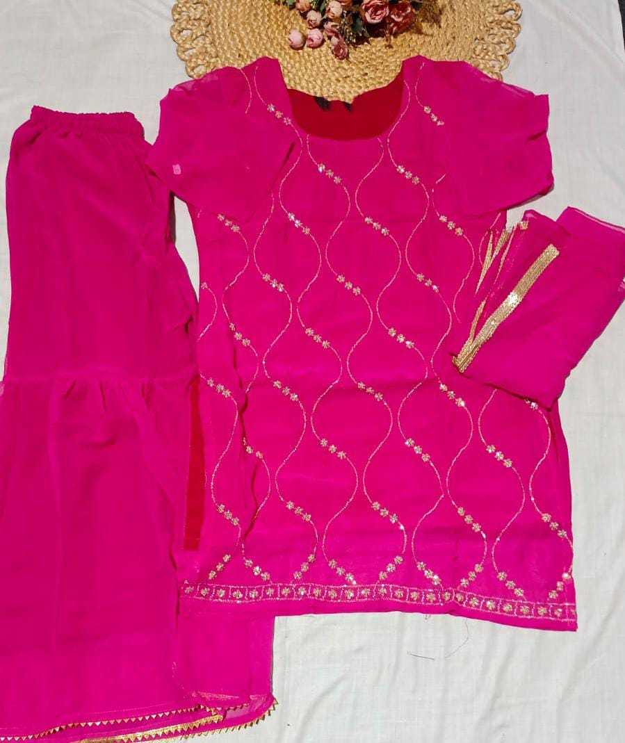 Georgette Sharara Salwar Suit