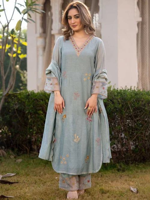 Heavy Roman Silk Festive Kurti
