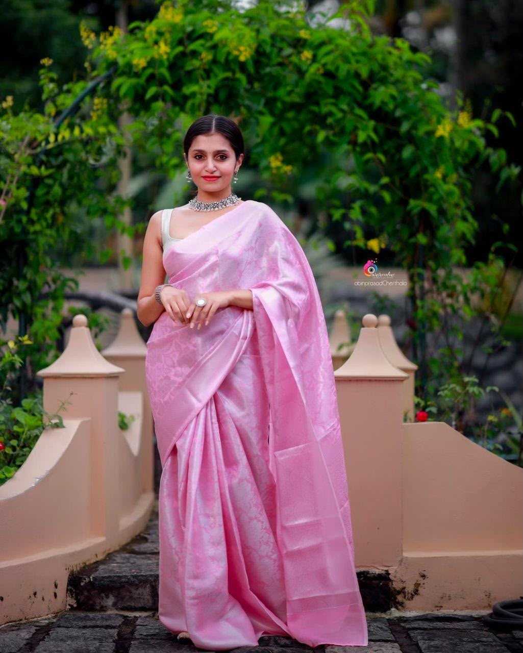 Lichi Silk Soft Saree in Sky