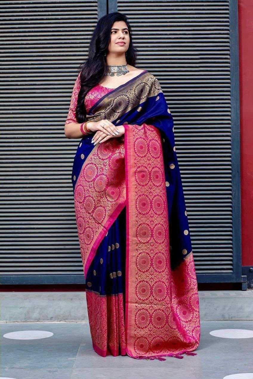 Lichi Silk Embroidered Saree