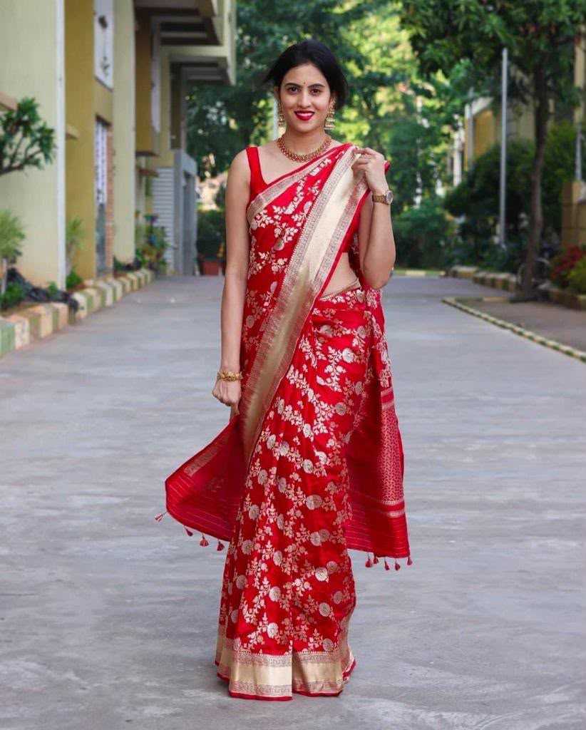 Lichi Silk Party Wear Saree