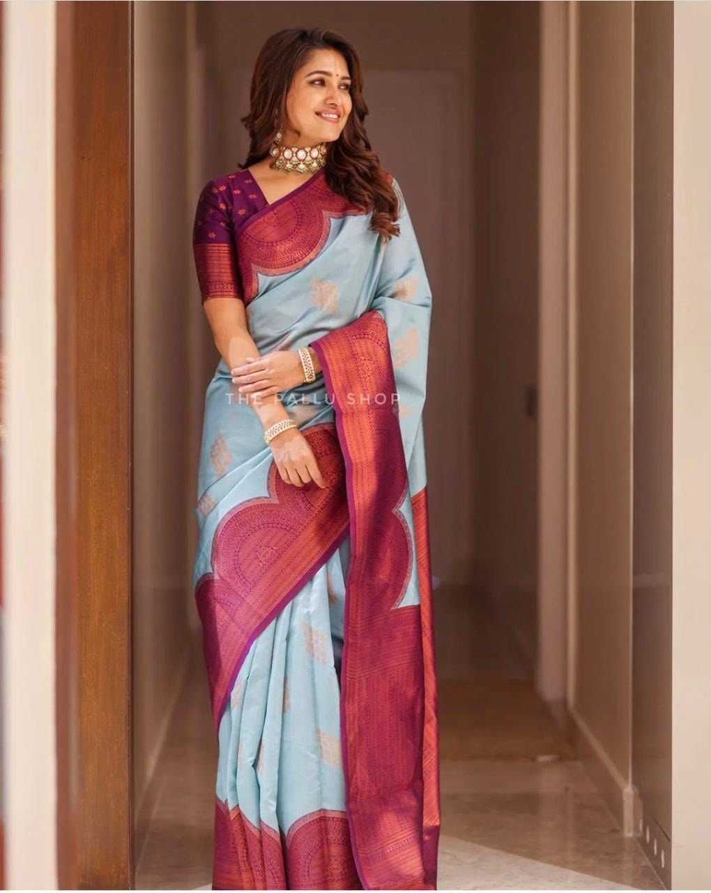 Lichi Silk Jacquard Saree