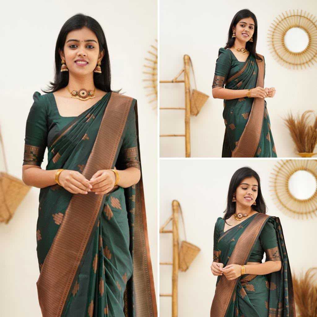 Lichi Silk Soft Saree in Eggplant