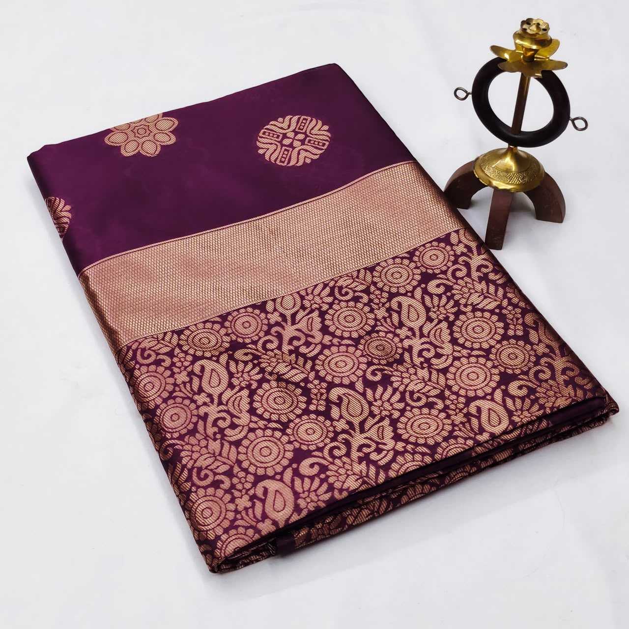 Lichi Silk Embroidered Saree