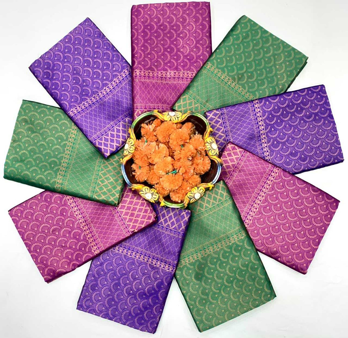 Lichi Silk Soft Saree in Green