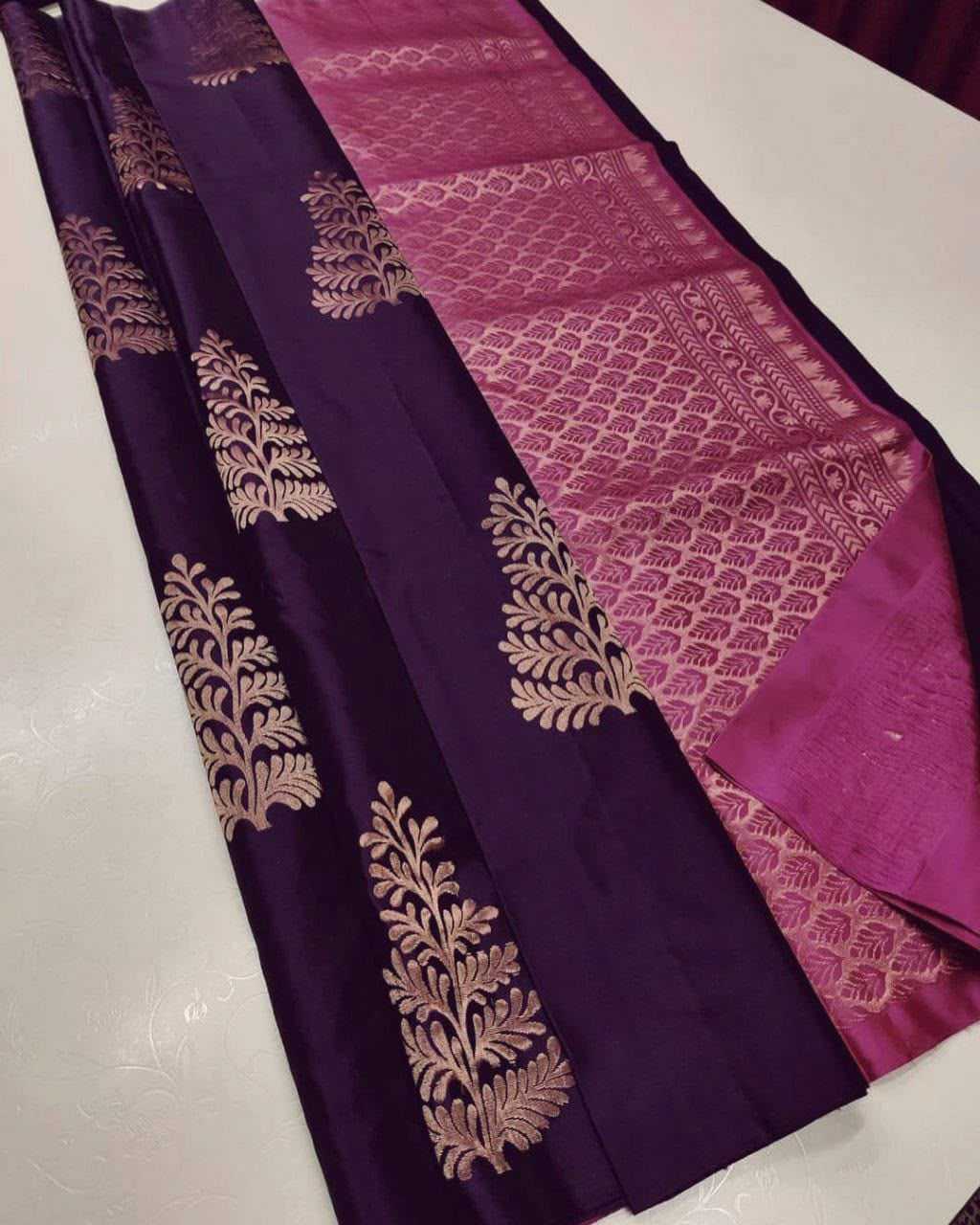 Lichi Silk Soft Saree in Mustard
