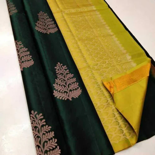 Lichi Silk Soft Saree in Mustard