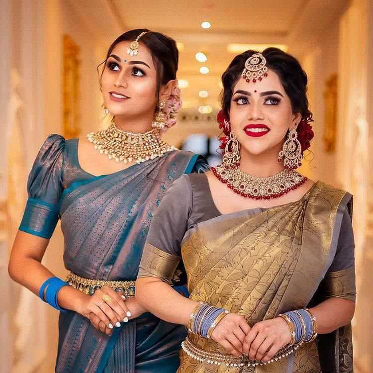 Lichi Silk Jacquard Saree