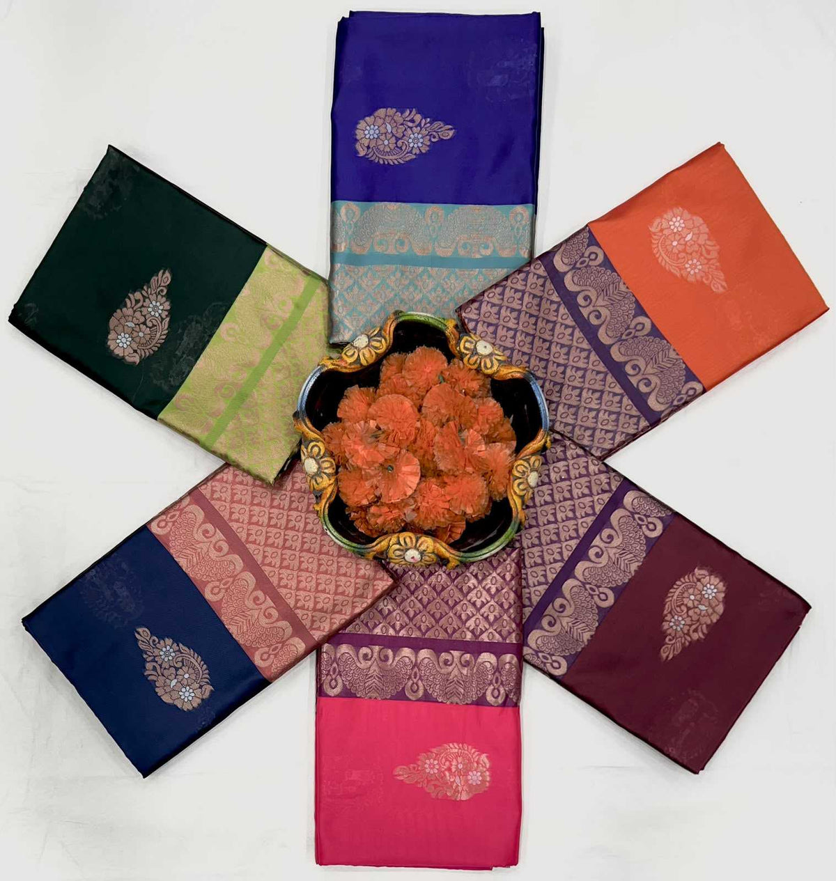 Lichi Silk Soft Saree in Dark Blue
