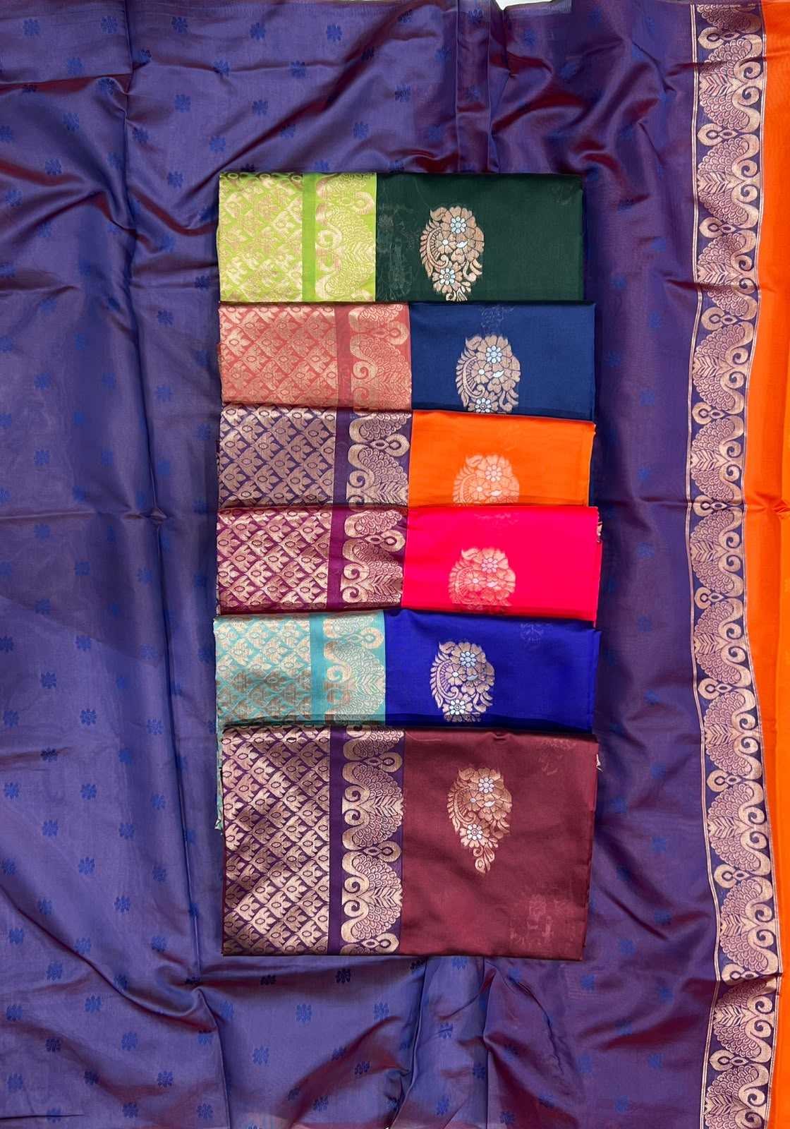 Lichi Silk Soft Saree in Dark Blue