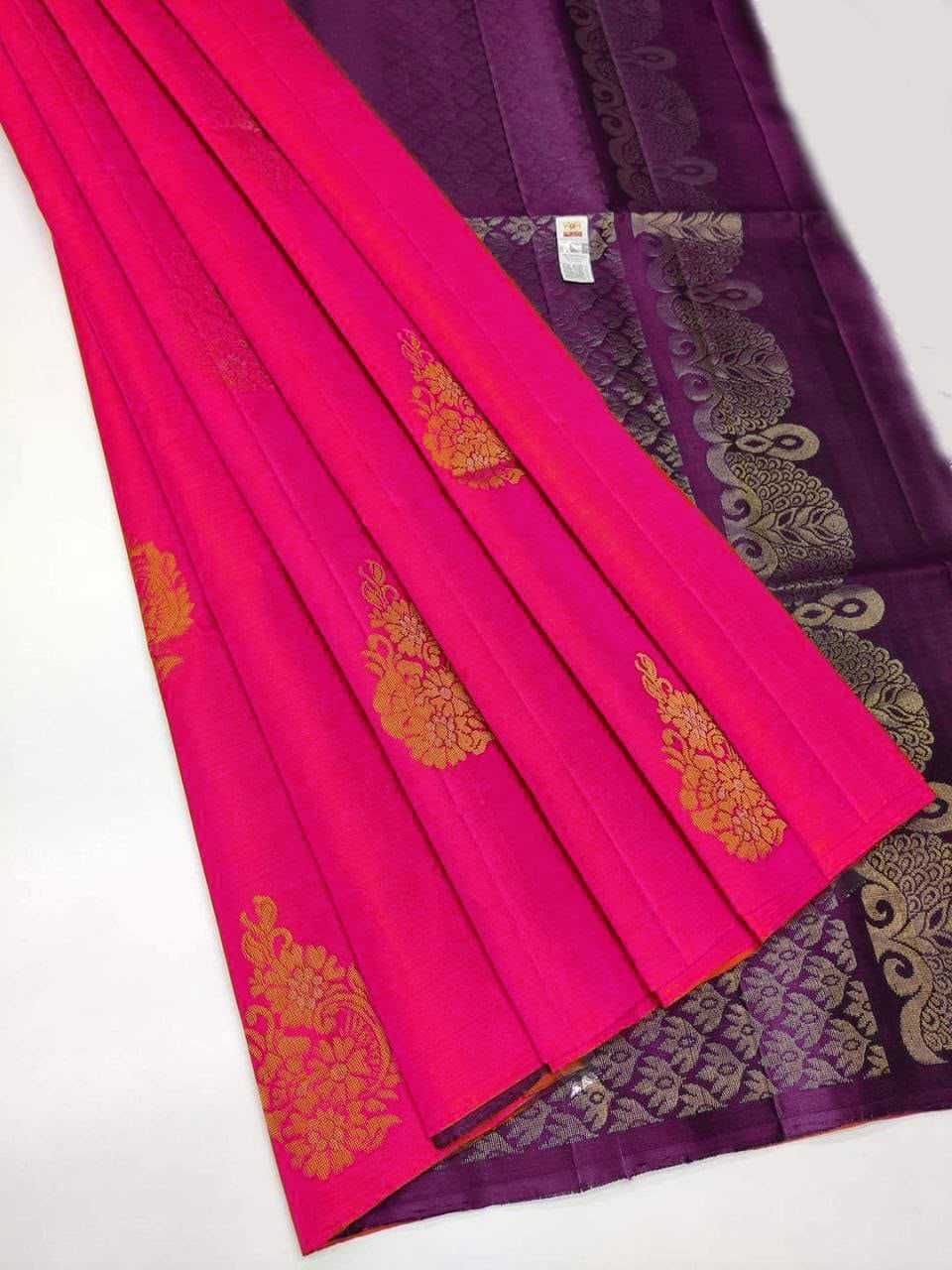 Lichi Silk Soft Saree in Dark Blue