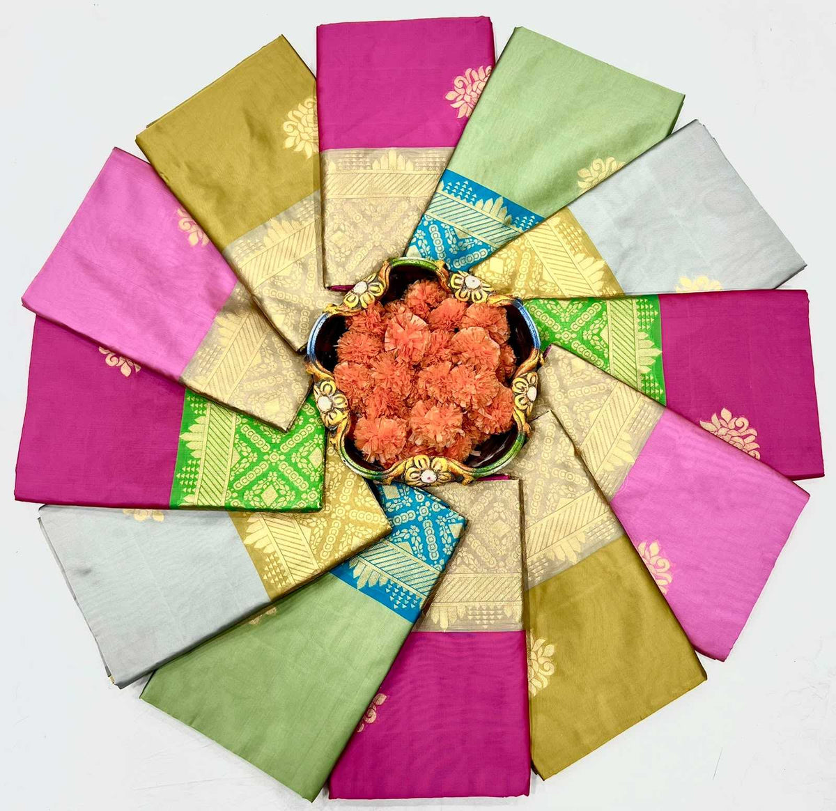 Lichi Silk Jacquard Saree in Hot Pink