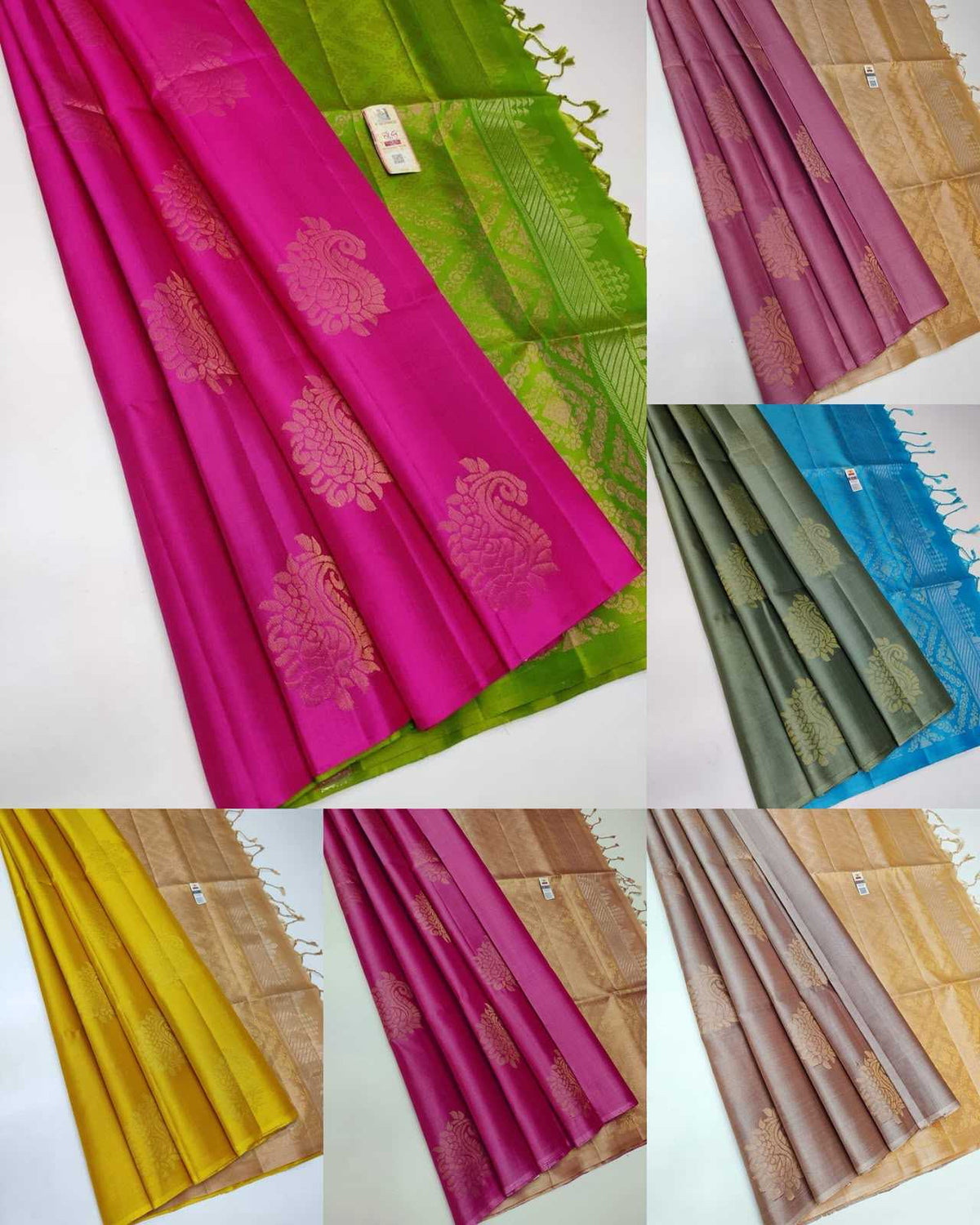 Lichi Silk Jacquard Saree in Hot Pink
