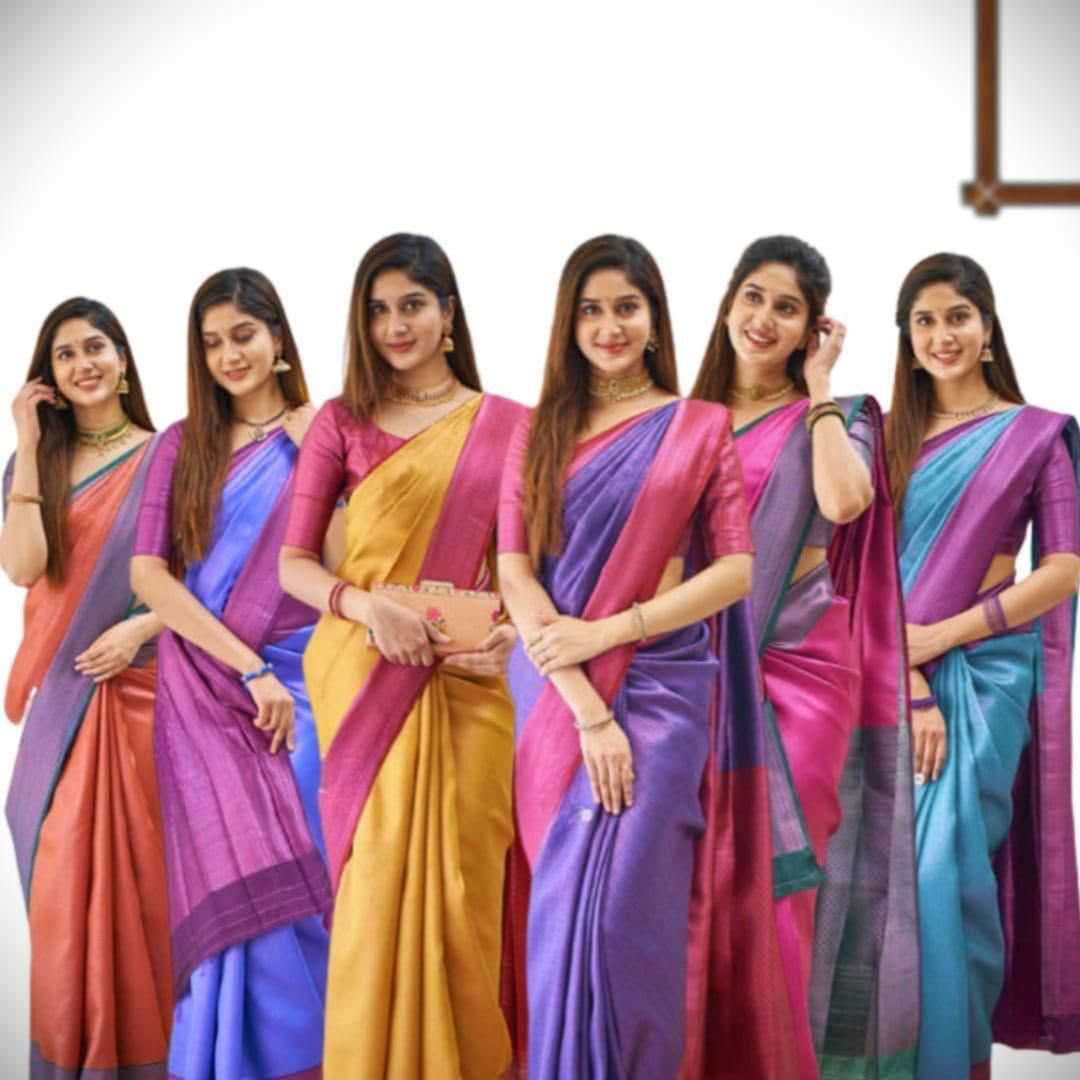 Lichi Silk Soft Saree in Baby Pink