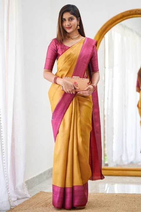 Lichi Silk Soft Saree in Baby Pink