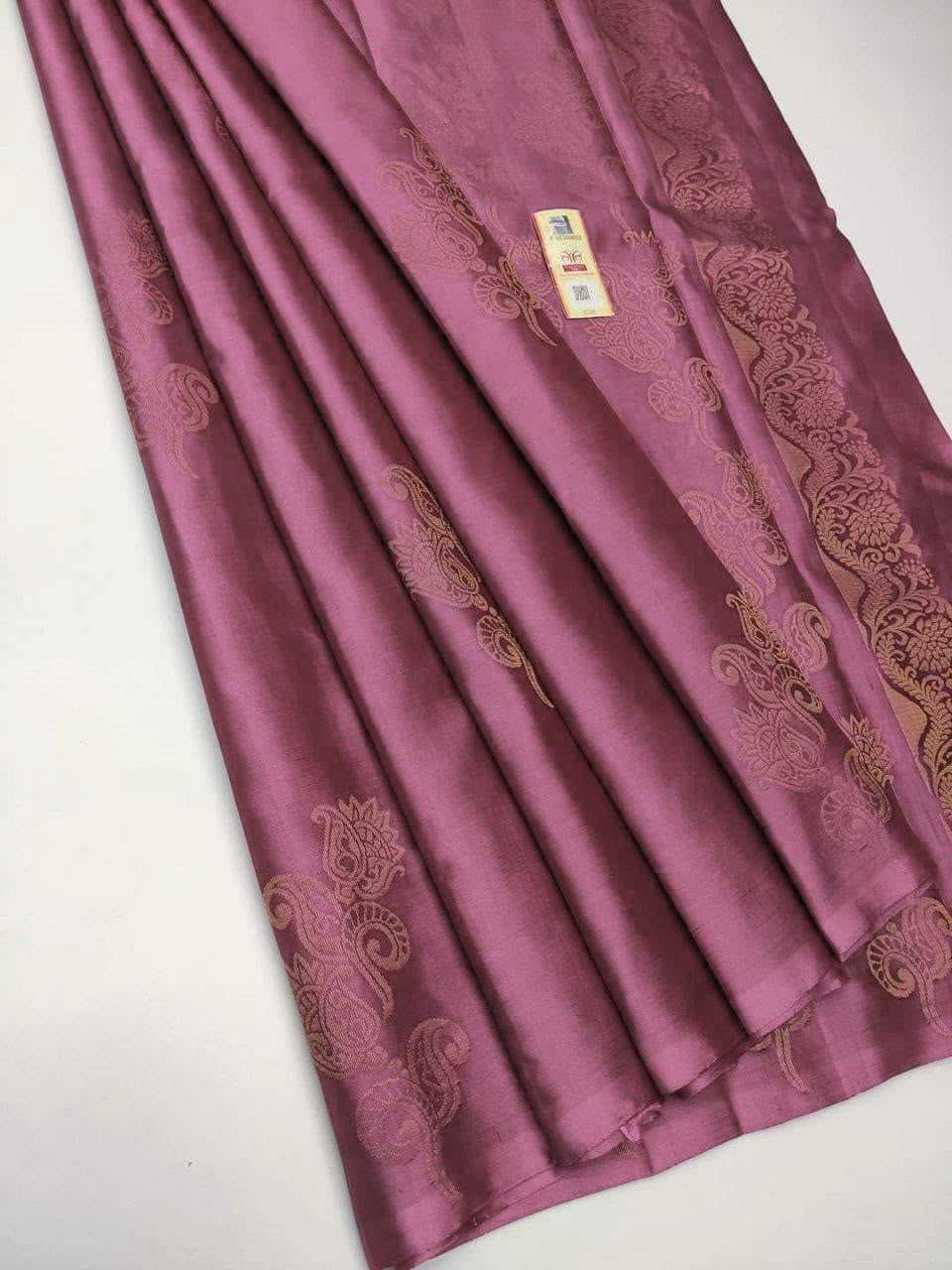 Lichi Silk Designer Saree in Black