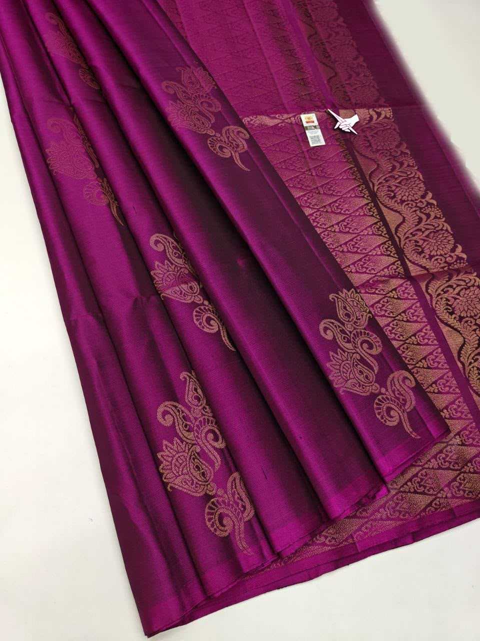 Lichi Silk Designer Saree in Black