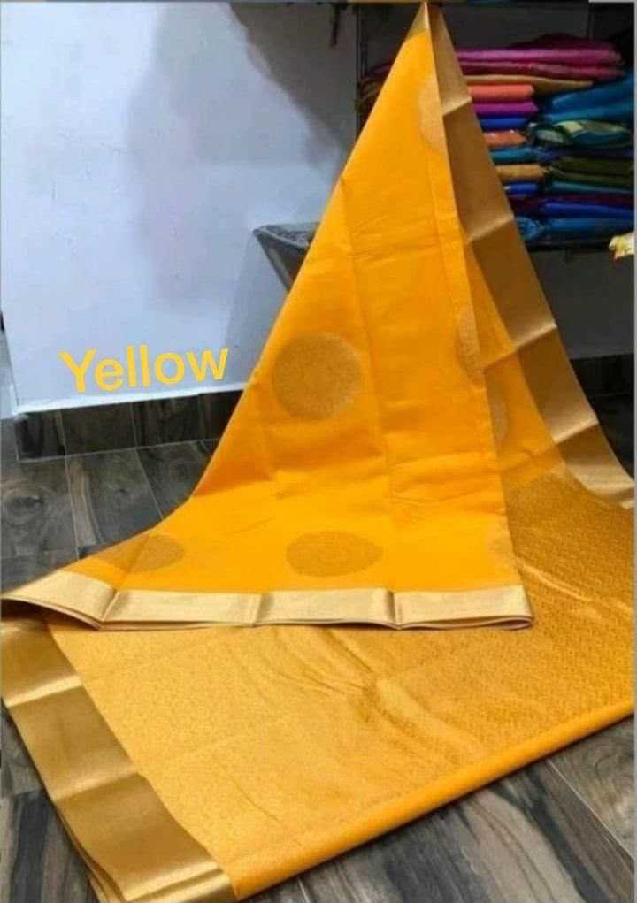 Lichi Silk Soft Saree in Yellow