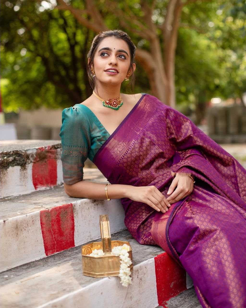 Lichi Silk Designer Saree 207