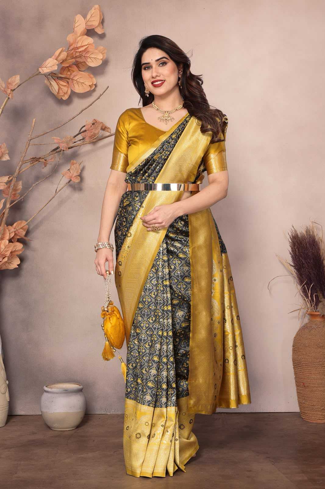 Lichi Silk Designer Saree