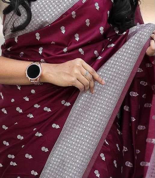 Lichi Silk Soft Saree in Dark Green