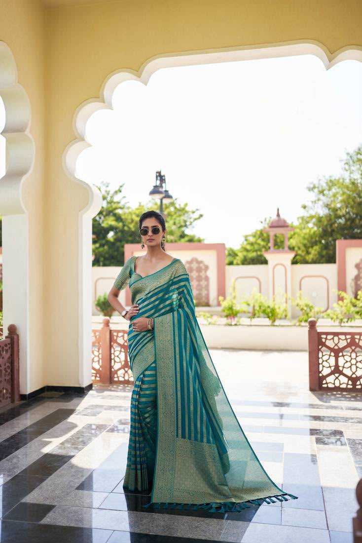 Lichi Silk Designer Saree in Pink