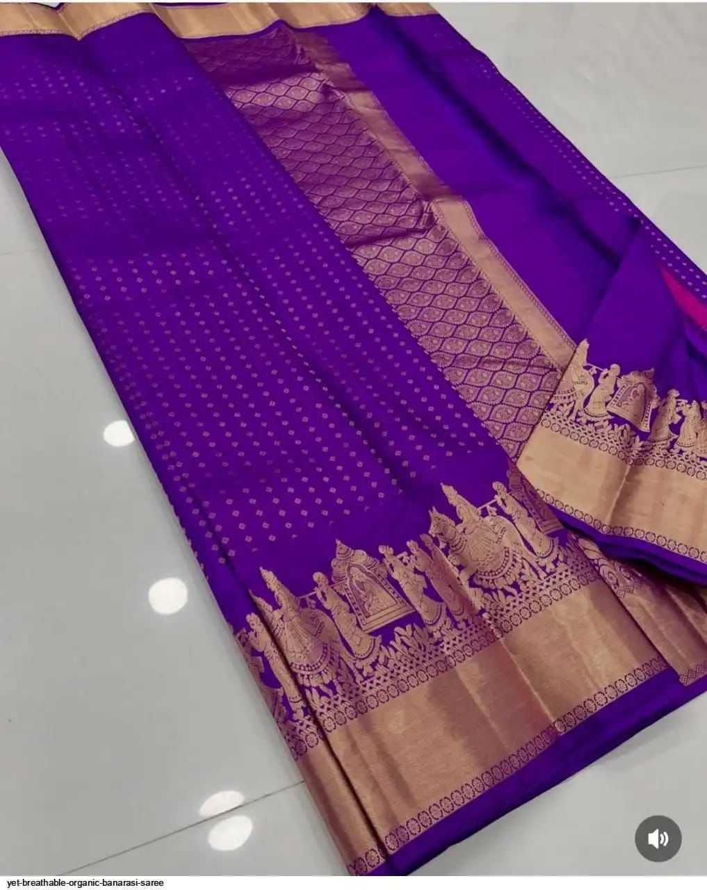 Lichi Silk Soft Saree in Lavender