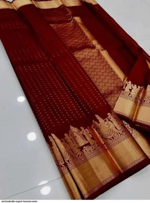 Lichi Silk Soft Saree in Lavender