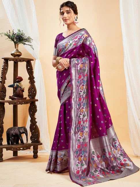 Lichi Silk Designer Saree in Deep Blue
