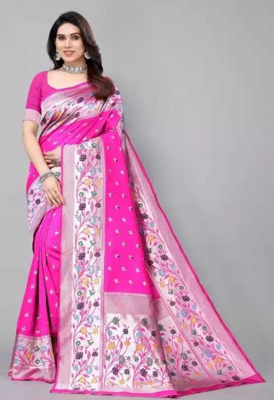 Lichi Silk Designer Saree in Deep Blue