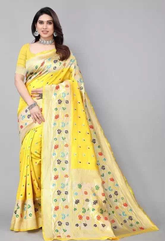 Lichi Silk Designer Saree in Deep Blue