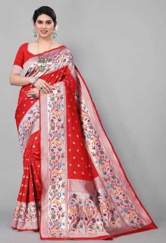 Lichi Silk Designer Saree in Deep Blue