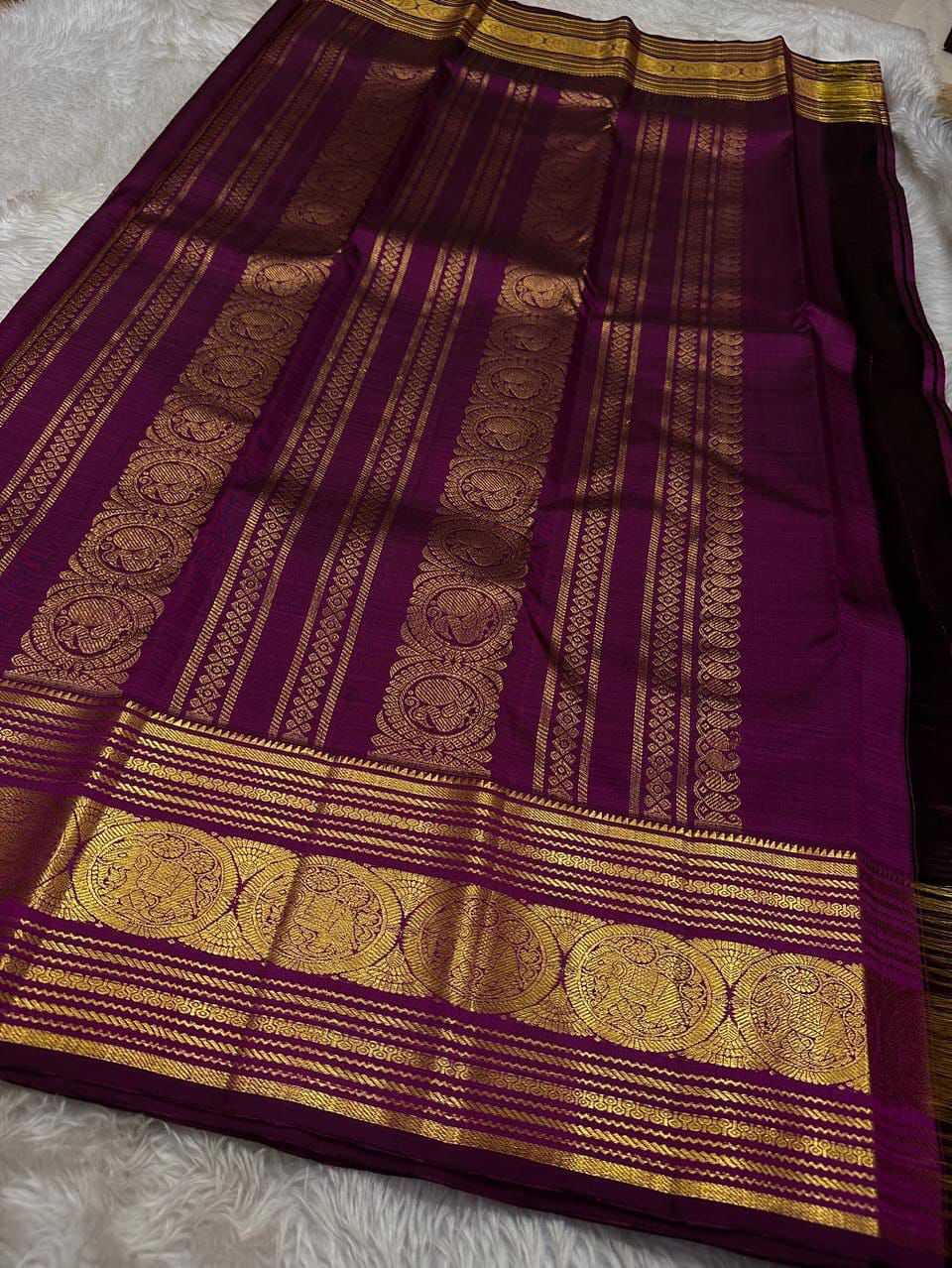 Lichi Silk Soft Saree in Navy Blue