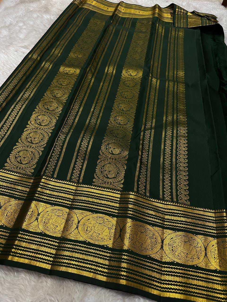 Lichi Silk Soft Saree in Navy Blue