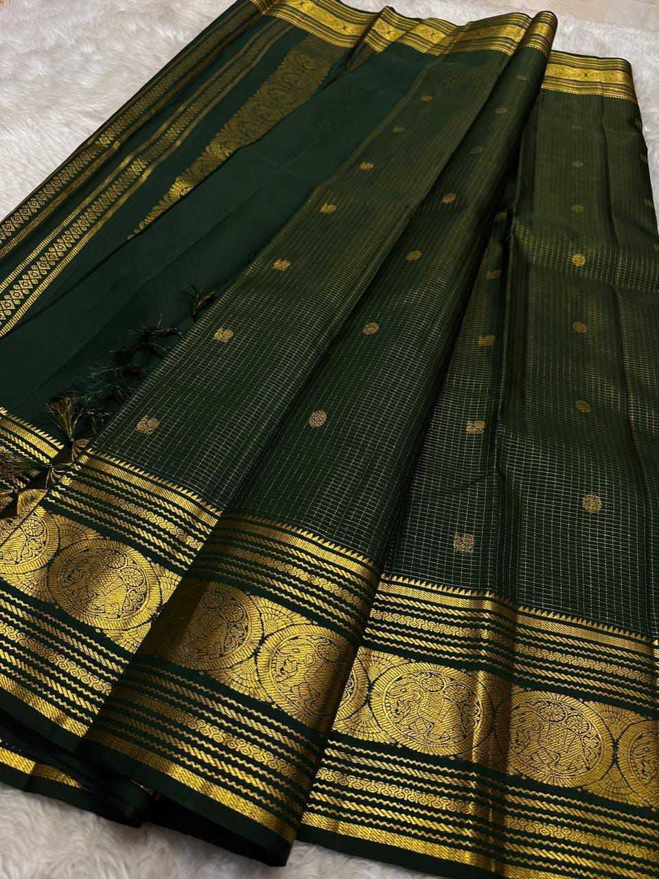 Lichi Silk Soft Saree in Navy Blue
