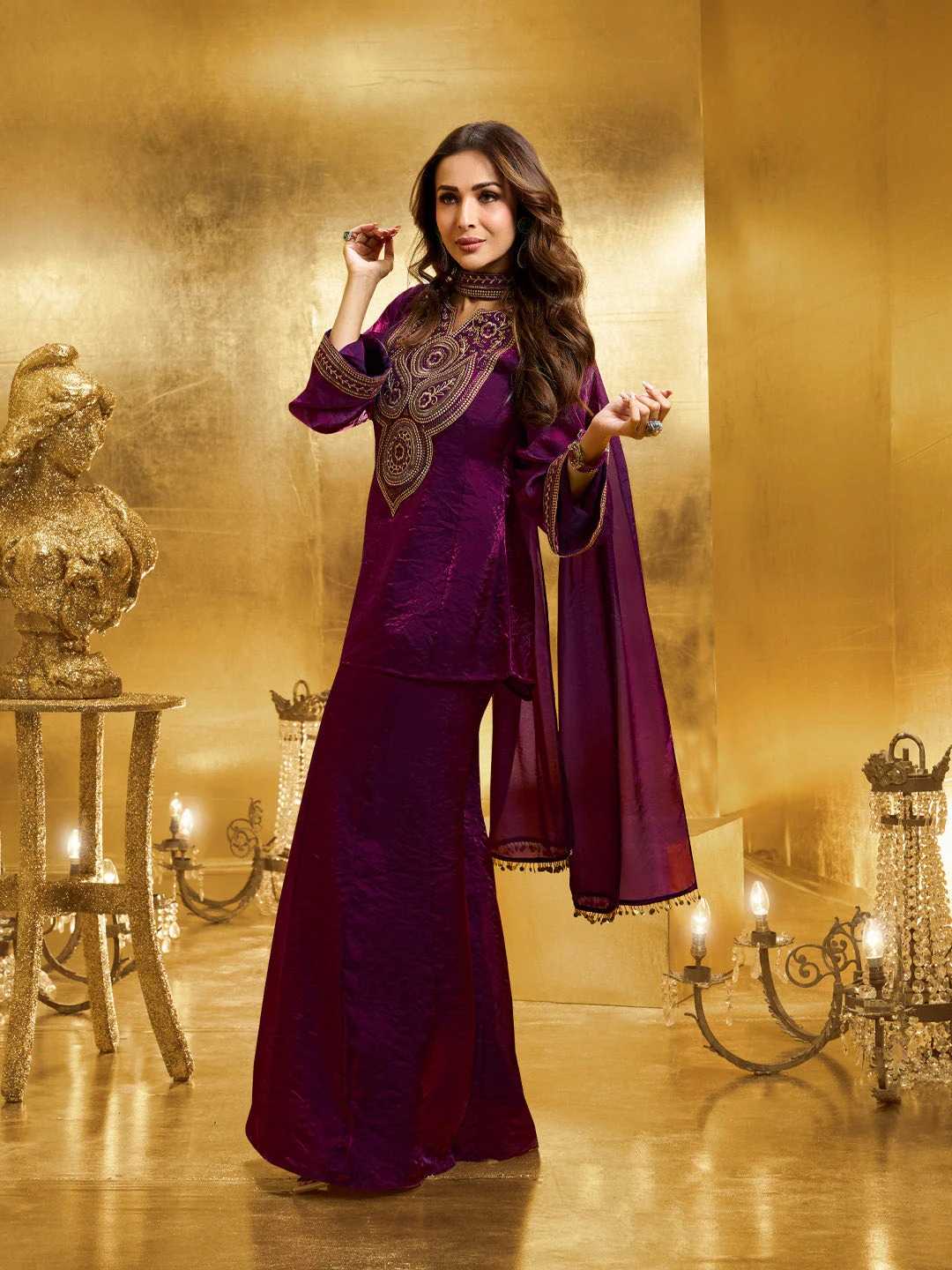Pure Silk Sharara Salwar Suit