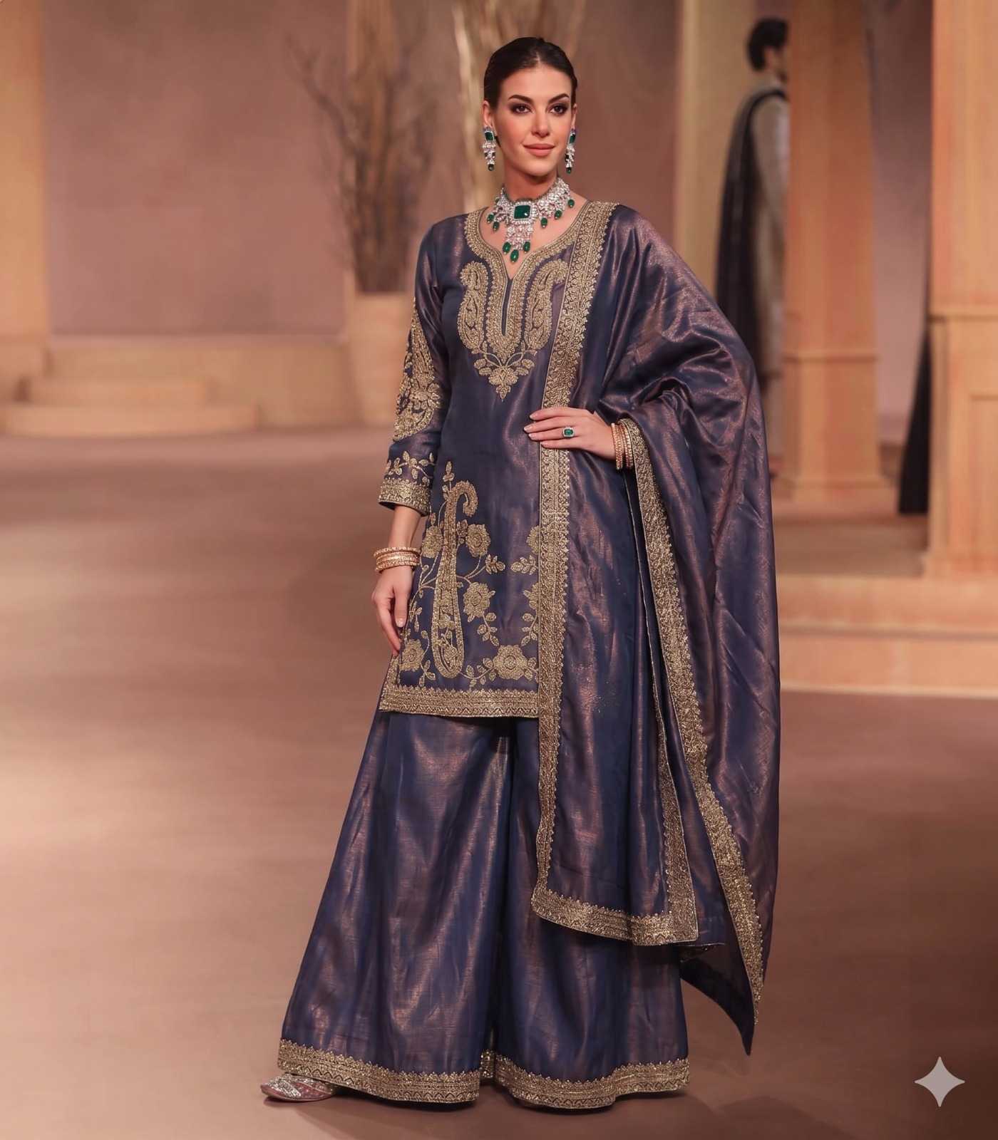Pure Silk Sharara Salwar Suit